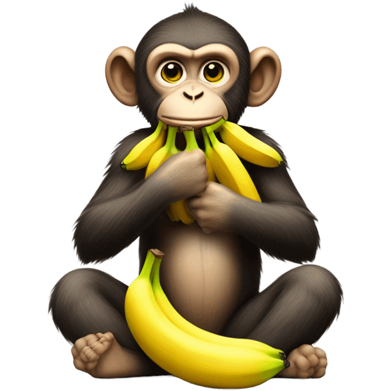 monkey eating bananas emoji