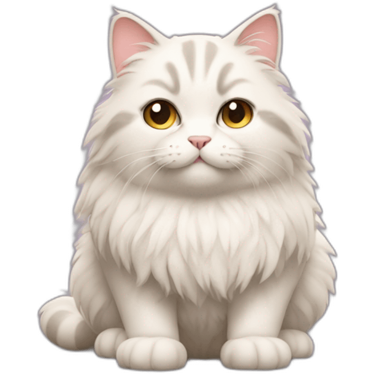 fluffy cat just emoji