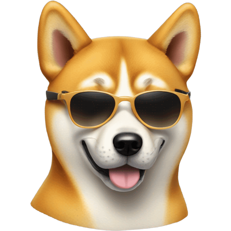 shiba inu wearing sunglasses emoji