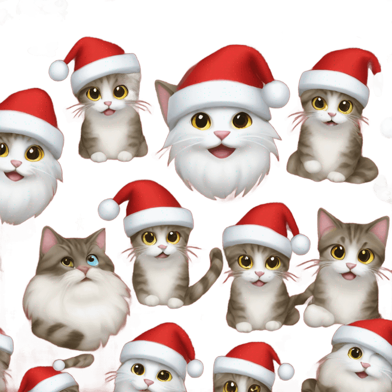 Christmas cats emoji