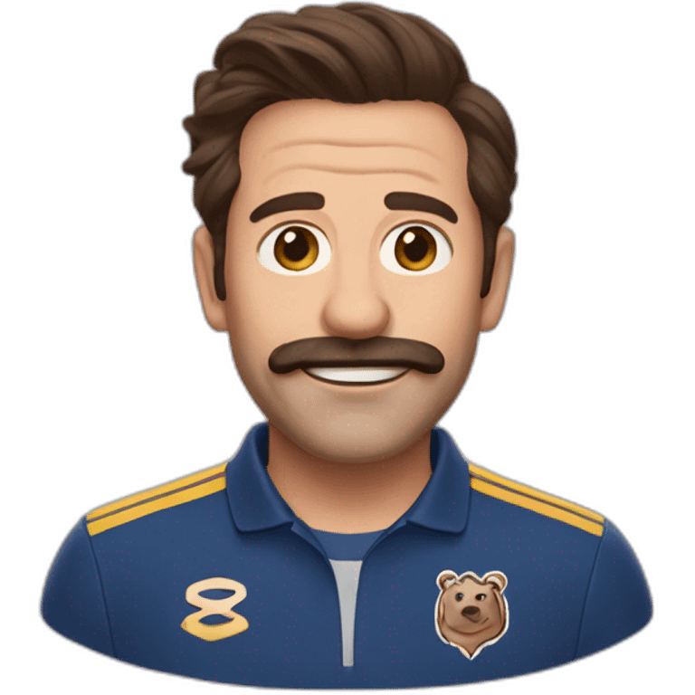 Ted lasso head brown hair emoji