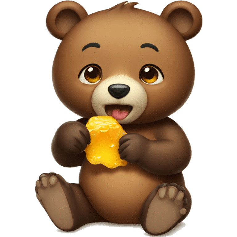 Bear eating honey  emoji