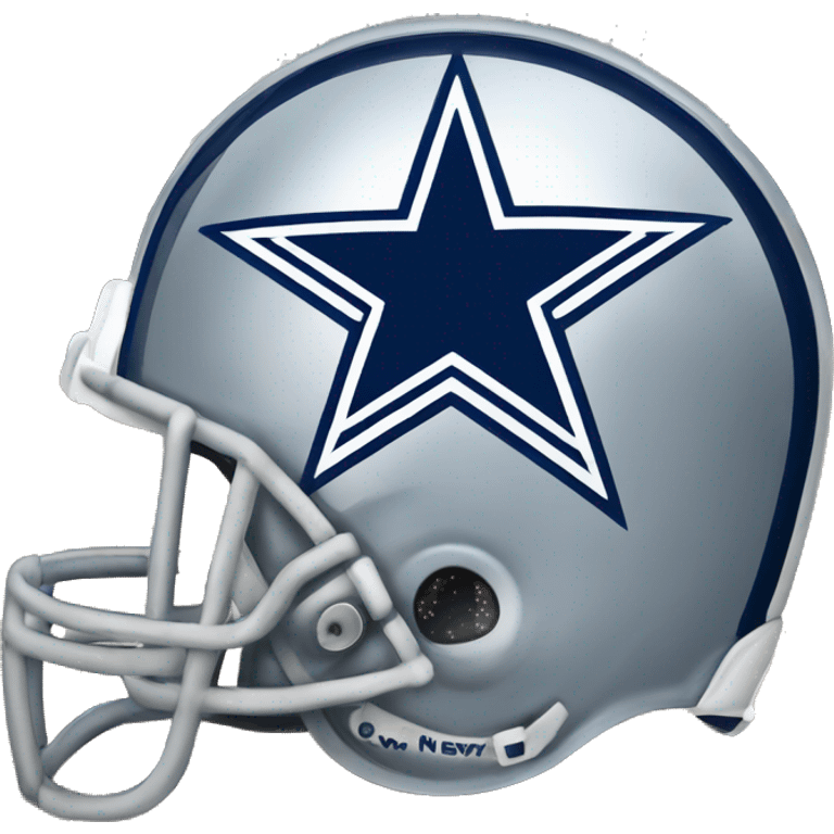 Dallas Cowboys helmet with star emoji