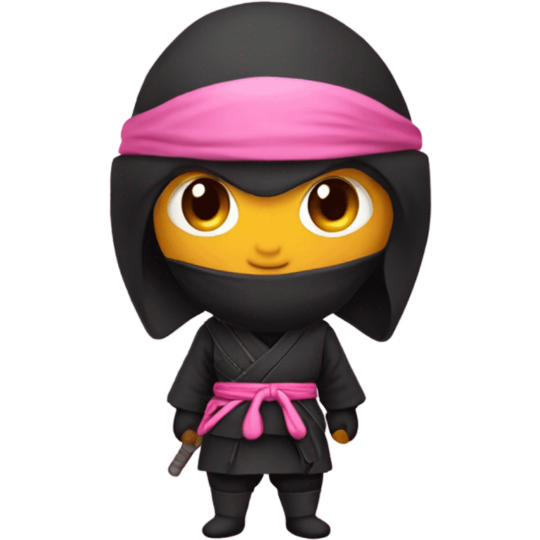 Ninja with pink heart emoji