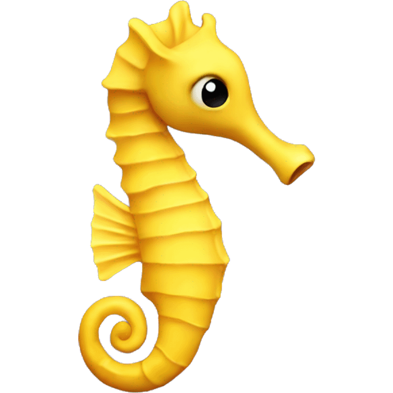 Very sad yellow seahorse emoji