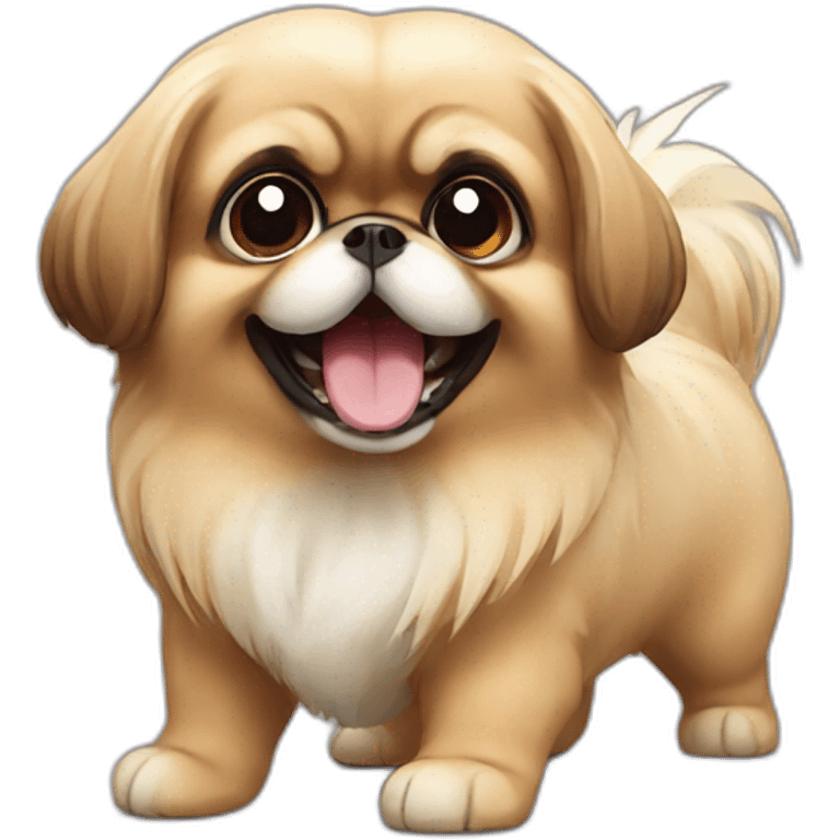 pekingese excited emoji