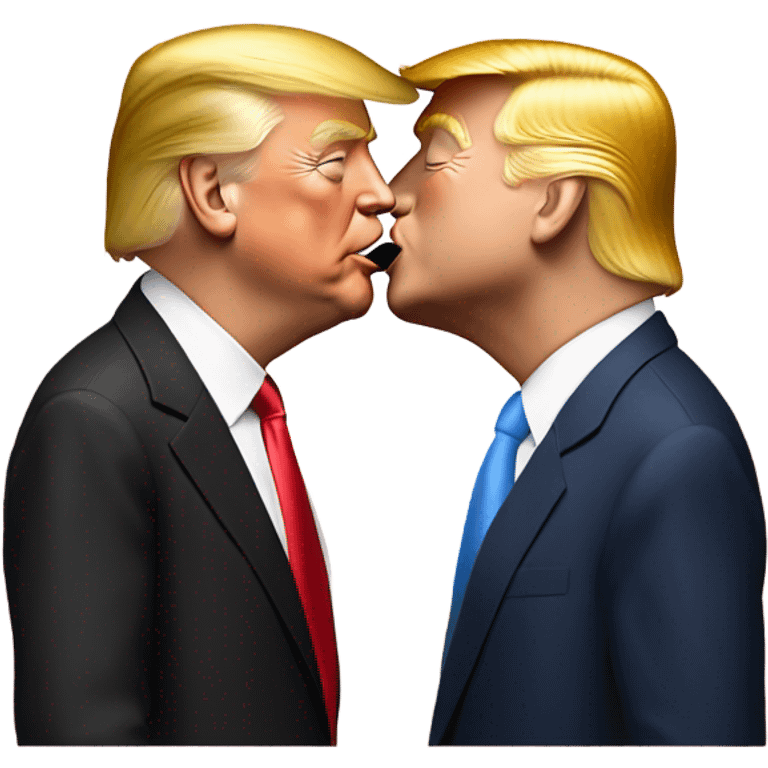 elon musk kissing donald trump emoji