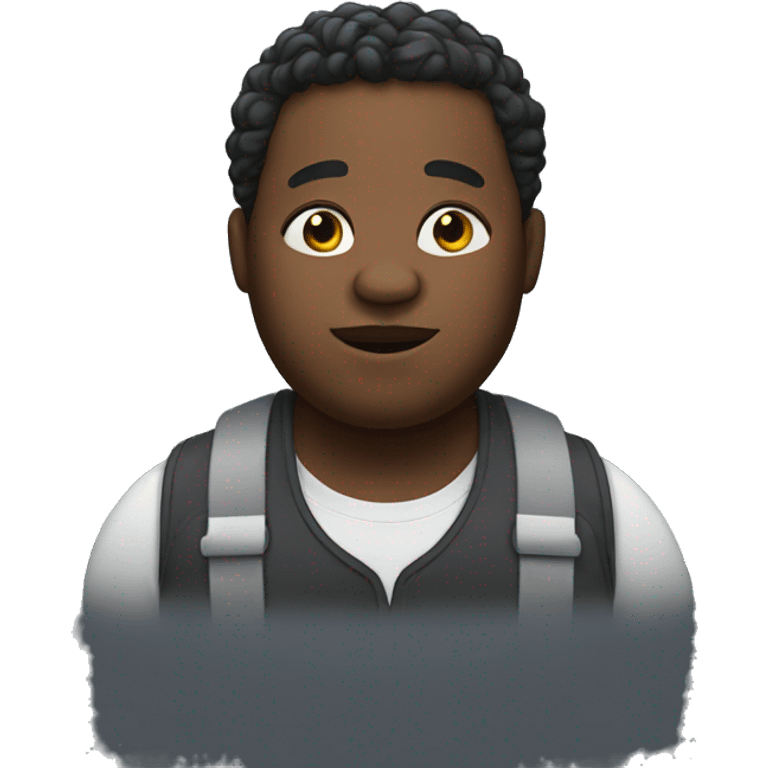 Chubby black man  emoji