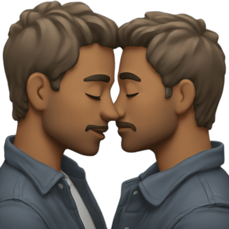 2 men kiss emoji