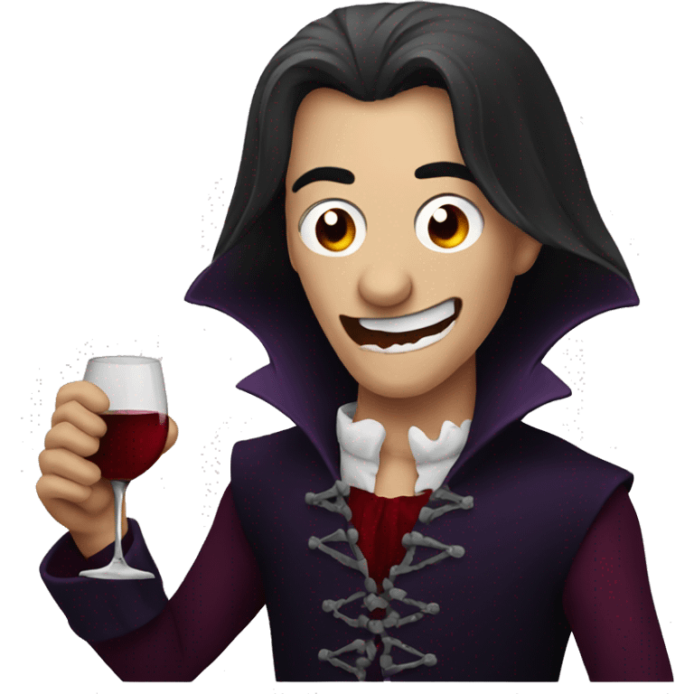 vampire drinking wine emoji