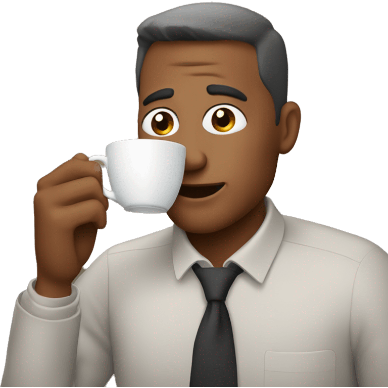 Man drinking coffee  emoji