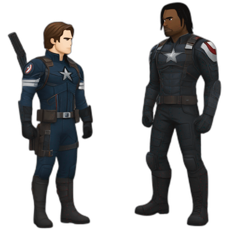 winter soldier marvel and falcon marvel emoji