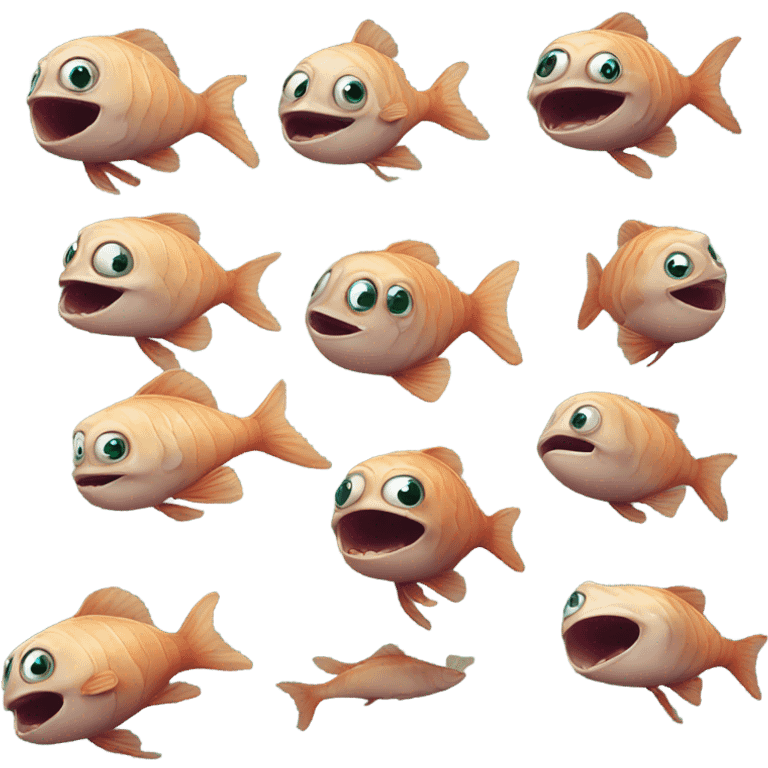 Burping fish emoji