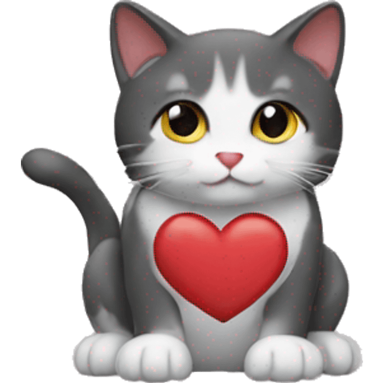 heart in the form of a cat emoji