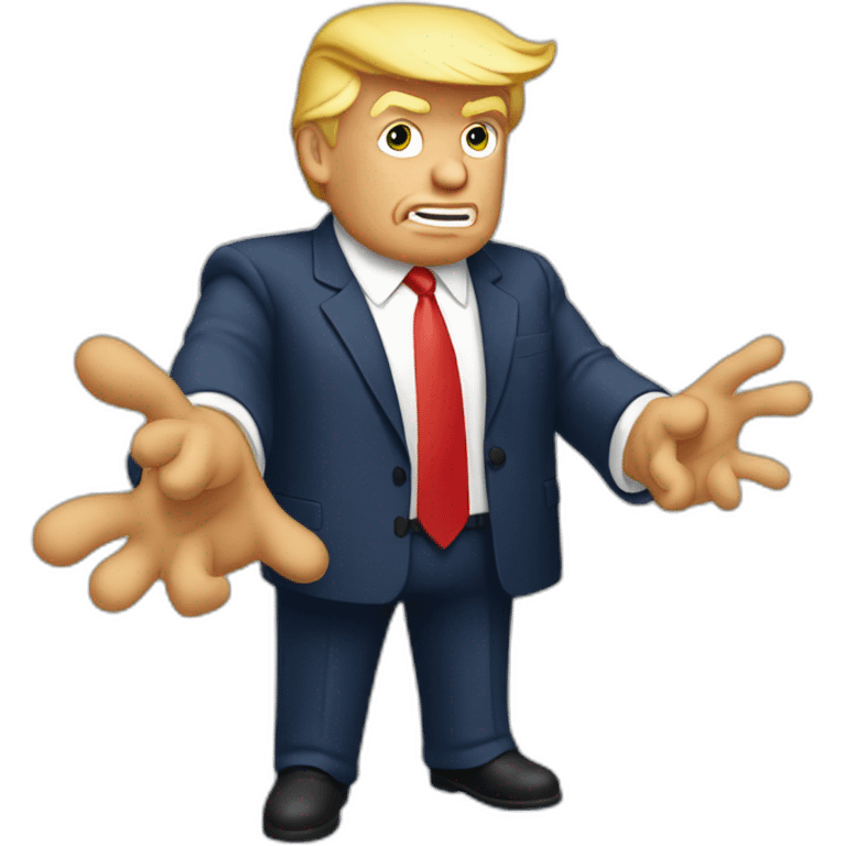 Donald trump faisant un doigt emoji