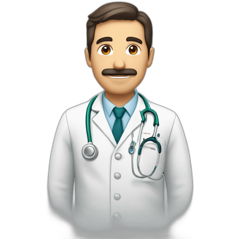 Luis Croce médico haciendo ecografía abdominal  emoji