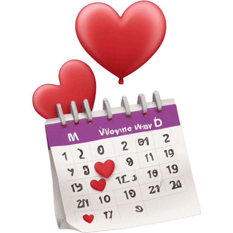 Valentine’s day Calendar  emoji