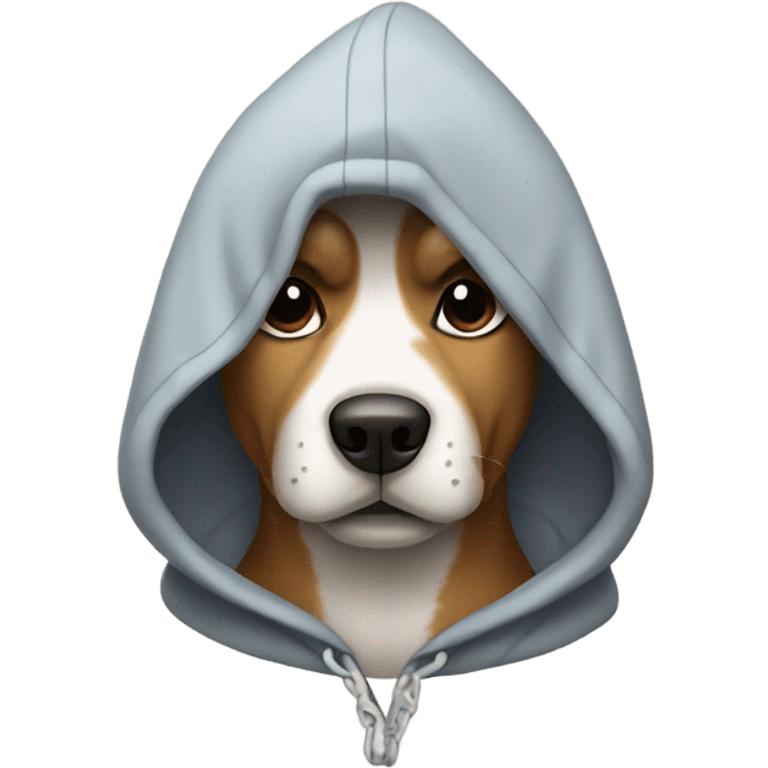 Dog wearing a hoodie emoji