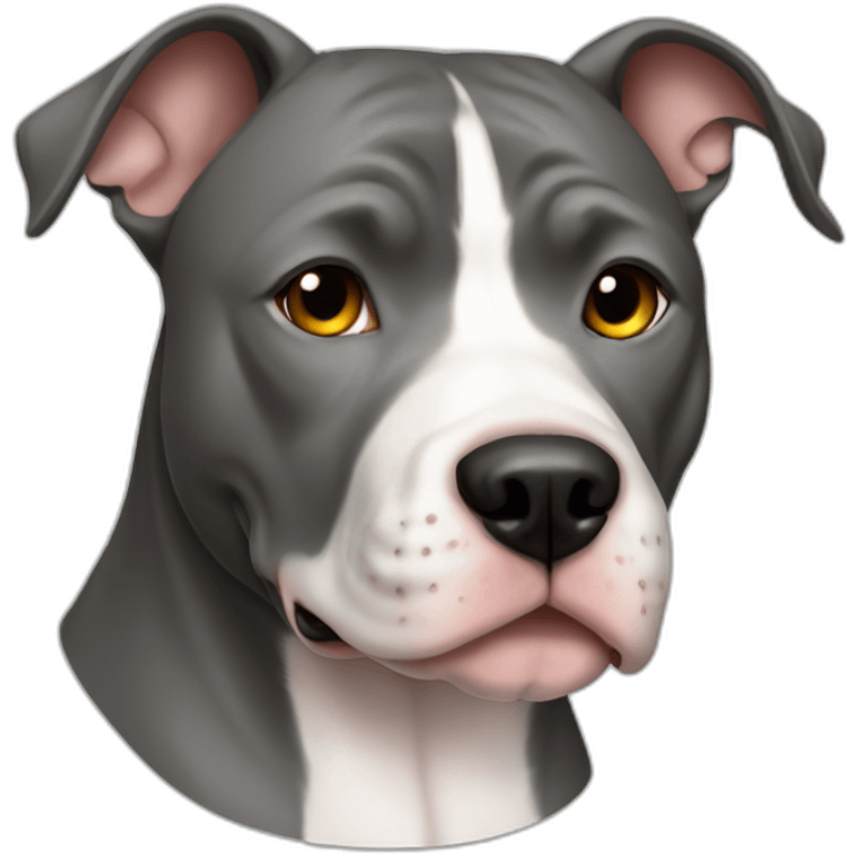 dog pitbull gray emoji