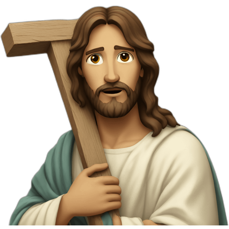 Jesus carrying the cross emoji