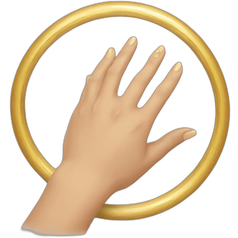 hand with big gold rings  emoji