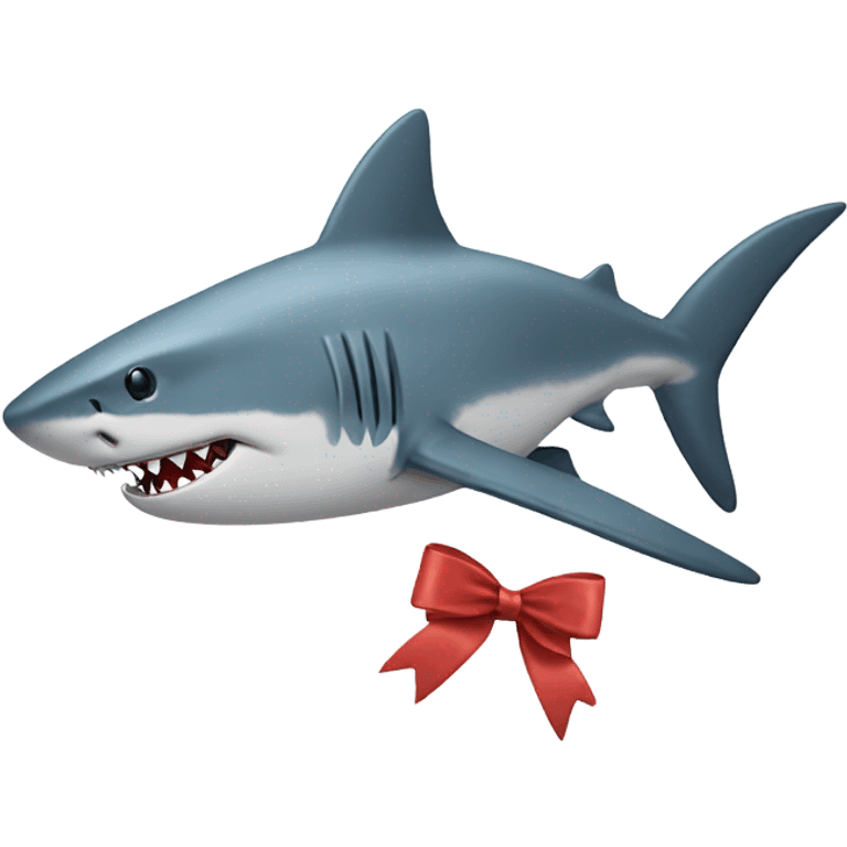 shark with a bow emoji