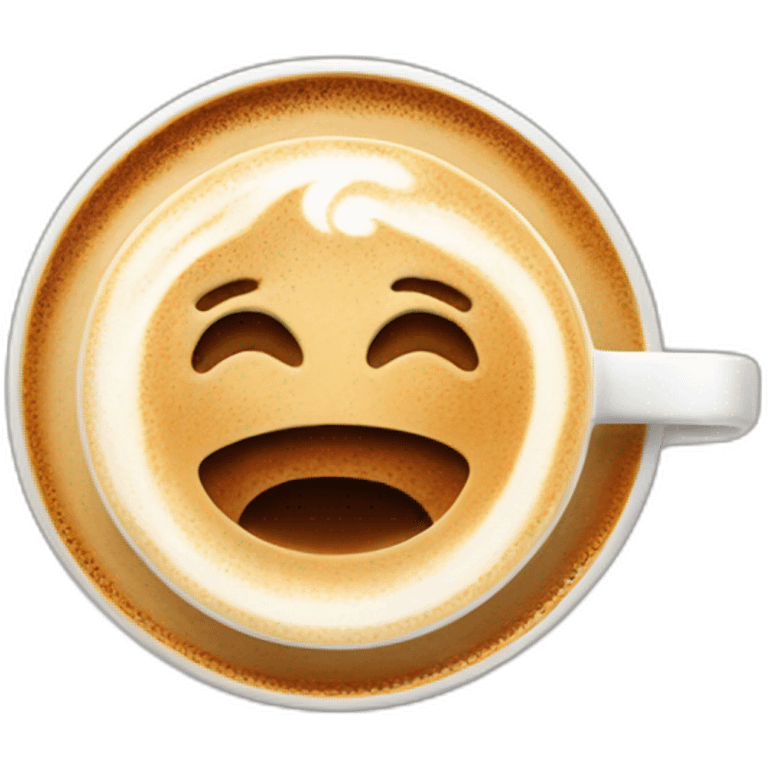 coffee with latte art emoji