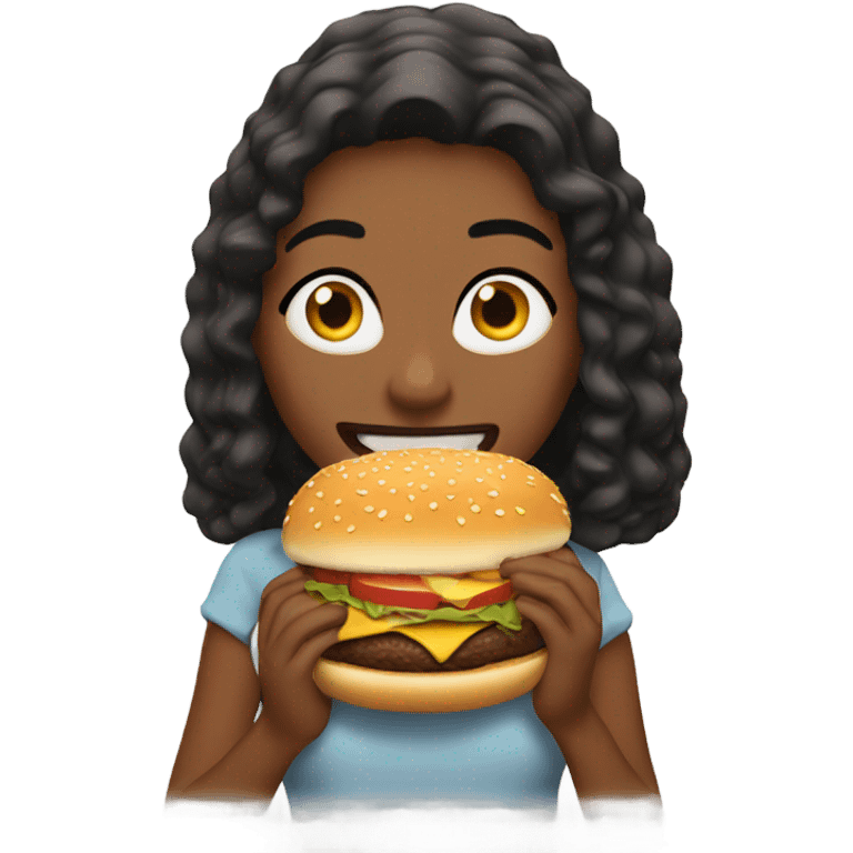 LIZZY eating a burger emoji