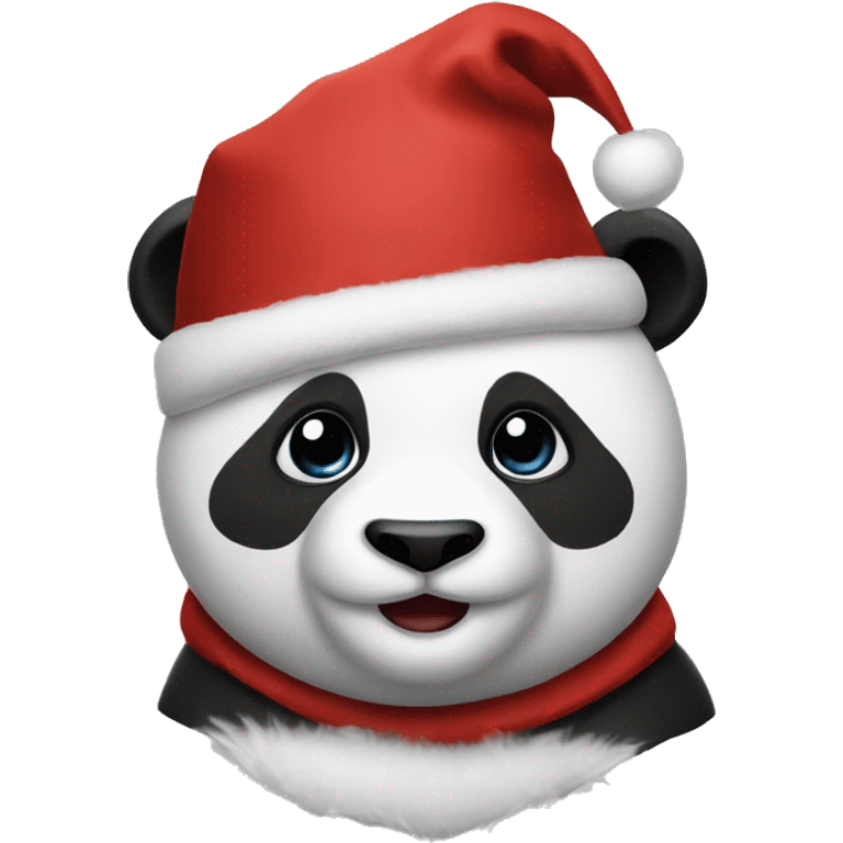 panda wearing Santa outfit emoji