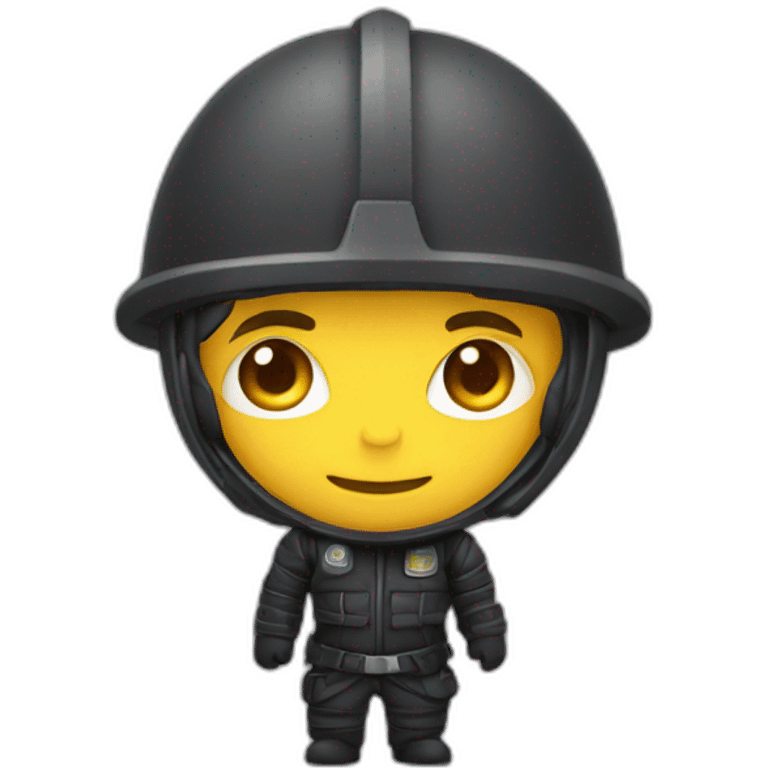 un ninja con casco de bombero emoji