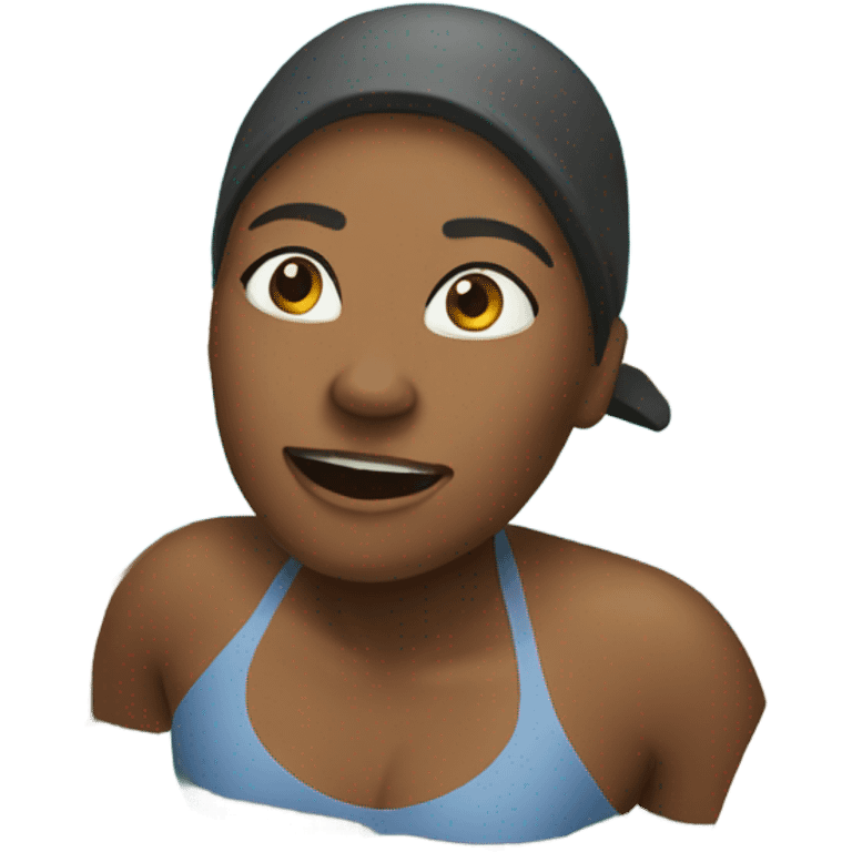 woman swimming in pool emoji