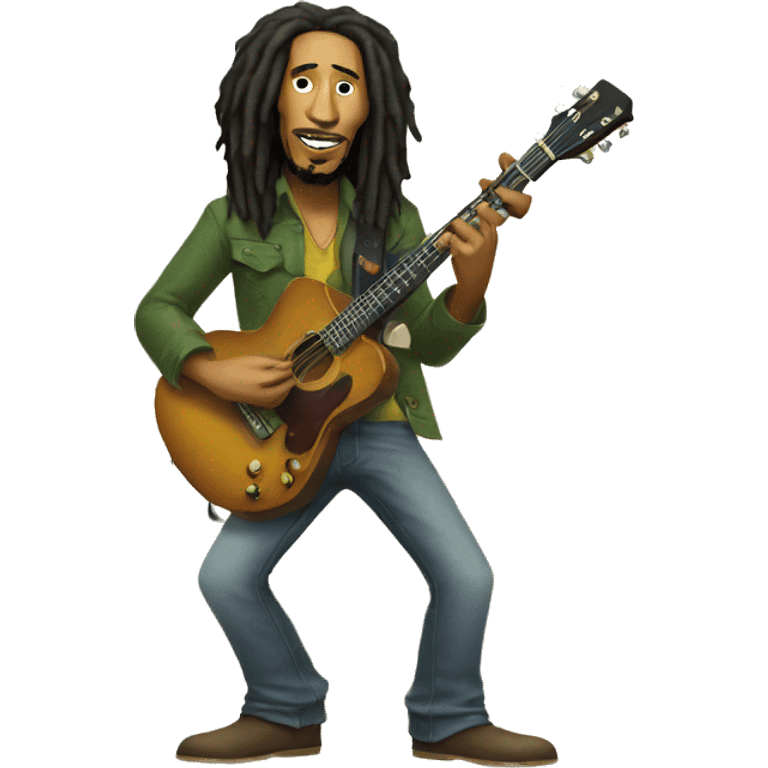 Bob marley with guitar emoji