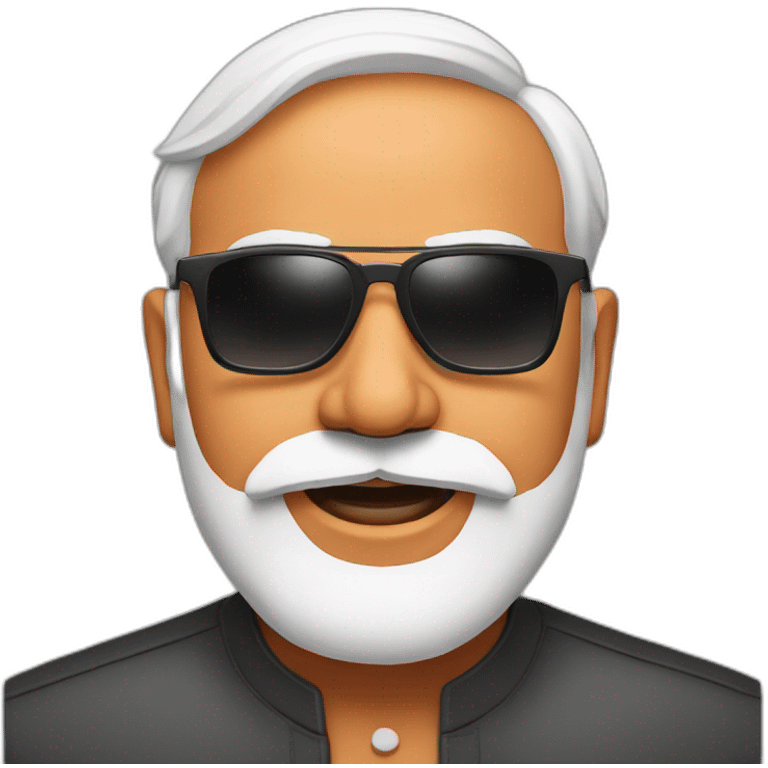 Narendra Modi wearing sunglasses emoji