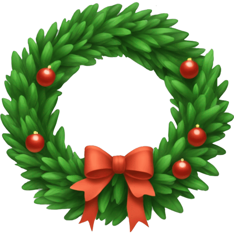 evergreen christmas wreath  emoji