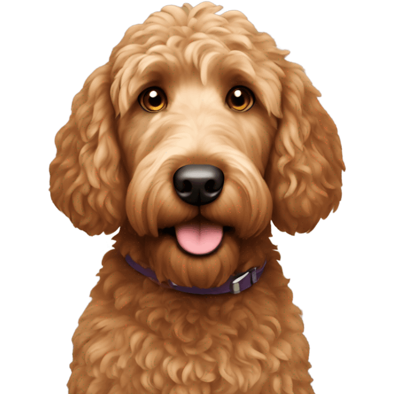 Brown golden doodle emoji