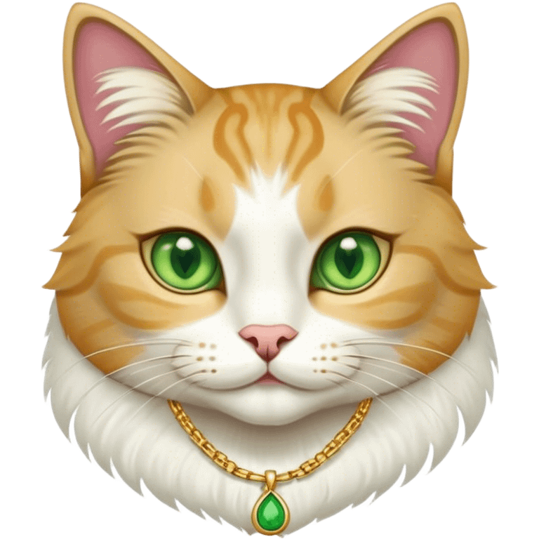 a cat wearing a necklace  emoji