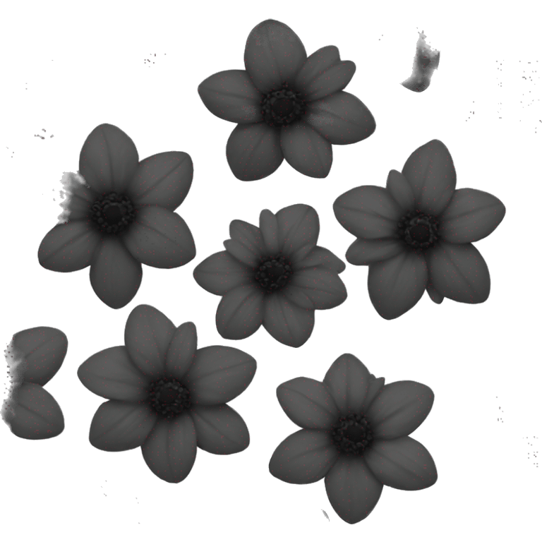 Black flowers emoji