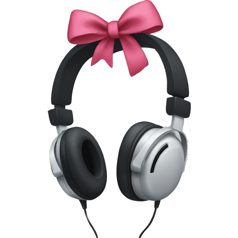 Headphones with bows emoji