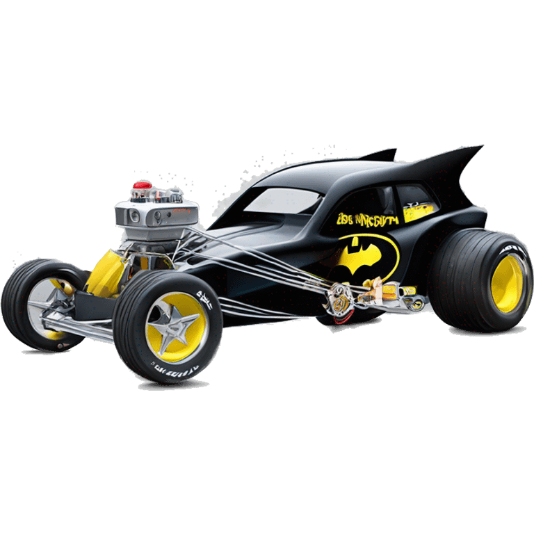 Radio Controlled 69 Nova Batman’s favorite, shaped like a top fuel Dragster with exposed suspension  emoji