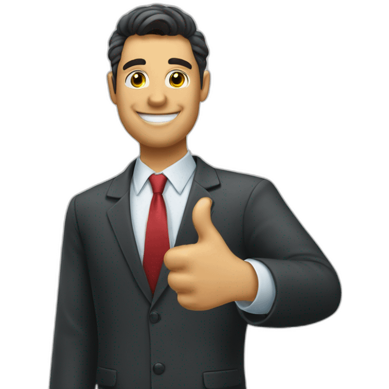 Businessman thumbs up! emoji