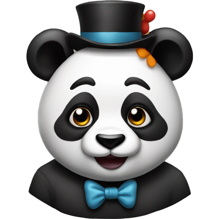 panda with a face of a clown emoji