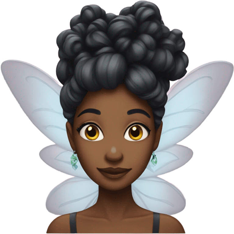 beautiful black fairy emoji