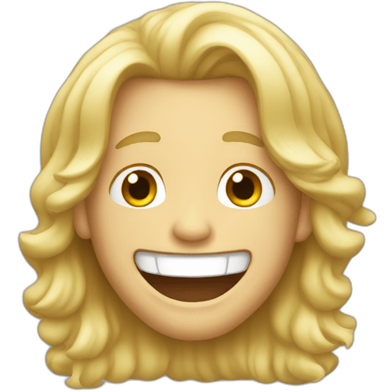 blonde long haired guy laughing emoji