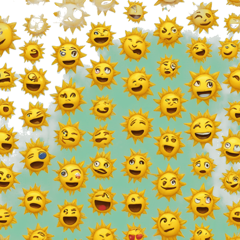 Painted sun emoji