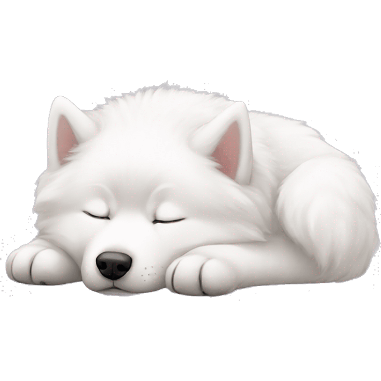 Samoyed sleeping  emoji