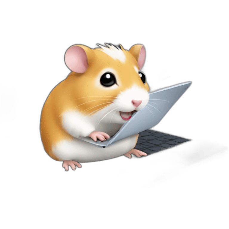 hamster with a laptop emoji