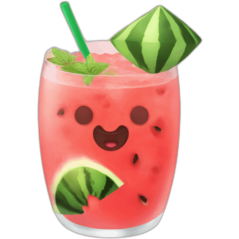 Watermelon cocktail emoji