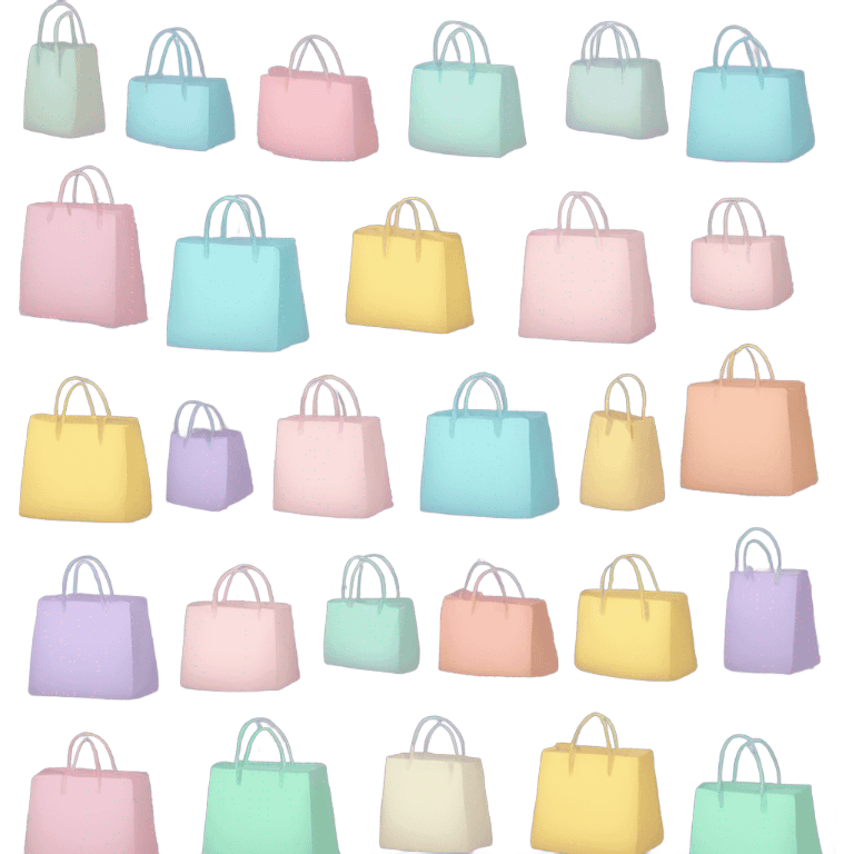 pastel shopping bags  emoji