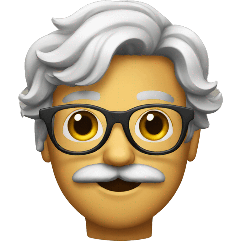 Brazilian with mustache and glasses emoji