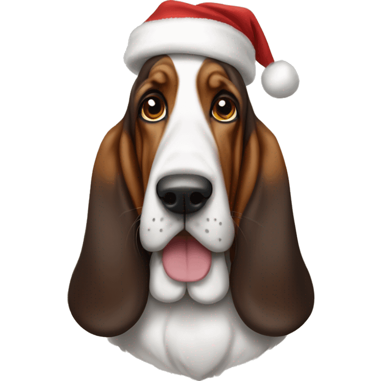 Basset hound christmas emoji